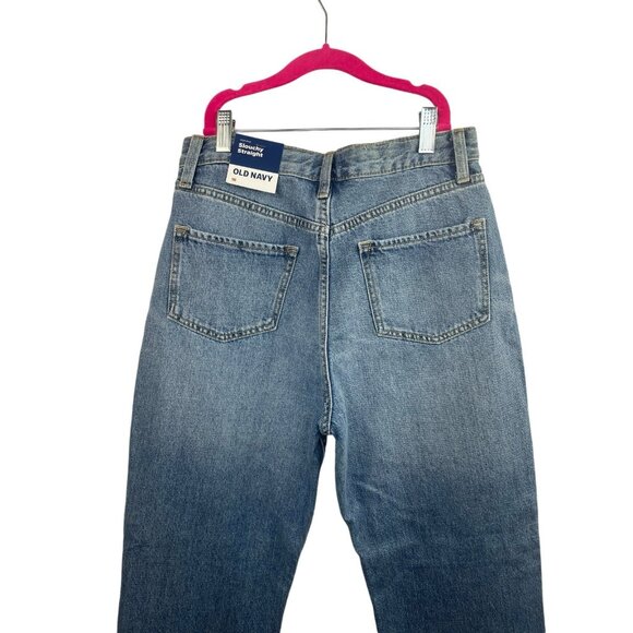 Old Navy NWT Slouchy Straight High Rise Jeans Kids Size 16 - Picture 7 of 8